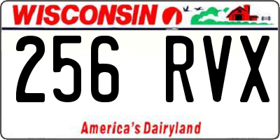 WI license plate 256RVX