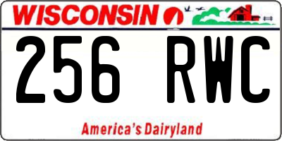 WI license plate 256RWC
