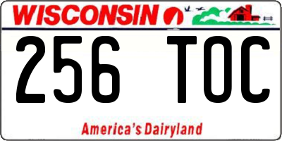 WI license plate 256TOC