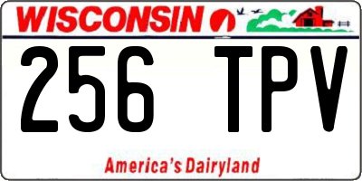 WI license plate 256TPV