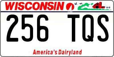 WI license plate 256TQS