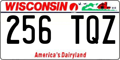 WI license plate 256TQZ