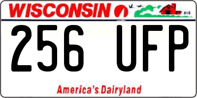 WI license plate 256UFP