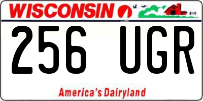 WI license plate 256UGR