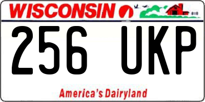 WI license plate 256UKP