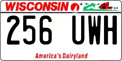 WI license plate 256UWH