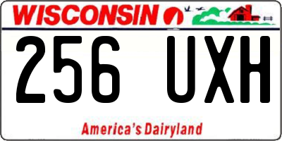 WI license plate 256UXH