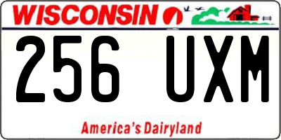 WI license plate 256UXM