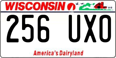 WI license plate 256UXO