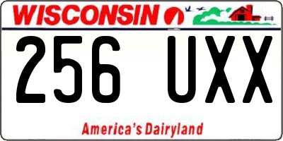 WI license plate 256UXX