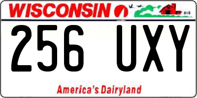 WI license plate 256UXY
