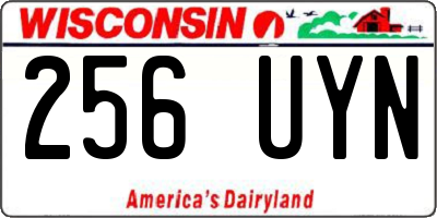 WI license plate 256UYN