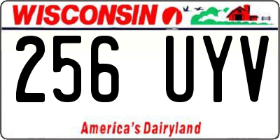 WI license plate 256UYV