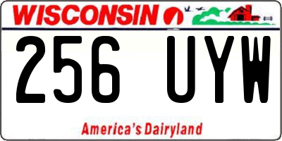 WI license plate 256UYW
