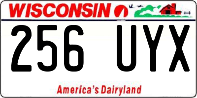 WI license plate 256UYX