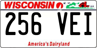 WI license plate 256VEI