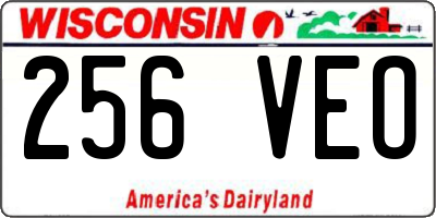 WI license plate 256VEO
