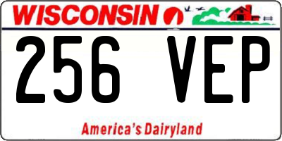 WI license plate 256VEP