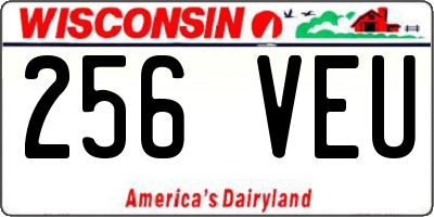 WI license plate 256VEU