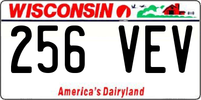 WI license plate 256VEV