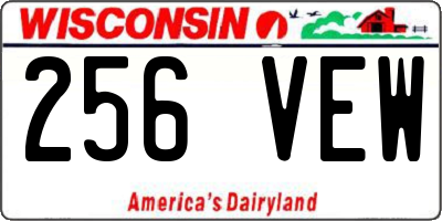 WI license plate 256VEW