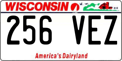 WI license plate 256VEZ