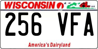 WI license plate 256VFA