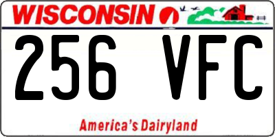 WI license plate 256VFC