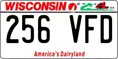 WI license plate 256VFD