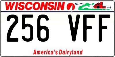 WI license plate 256VFF