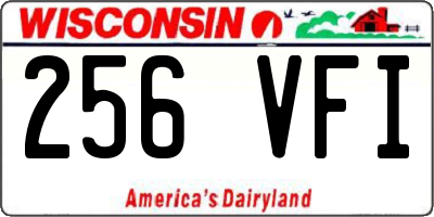 WI license plate 256VFI