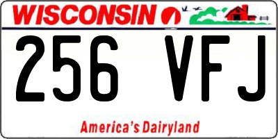 WI license plate 256VFJ