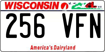WI license plate 256VFN