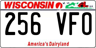 WI license plate 256VFO