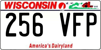 WI license plate 256VFP