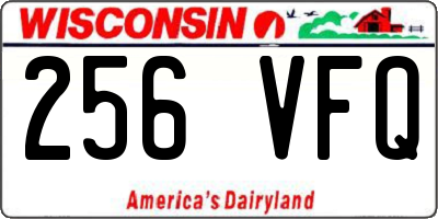 WI license plate 256VFQ