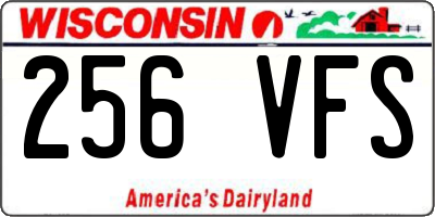 WI license plate 256VFS