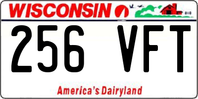 WI license plate 256VFT