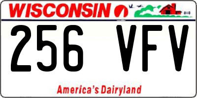WI license plate 256VFV