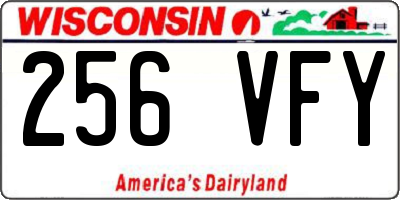 WI license plate 256VFY