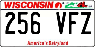 WI license plate 256VFZ