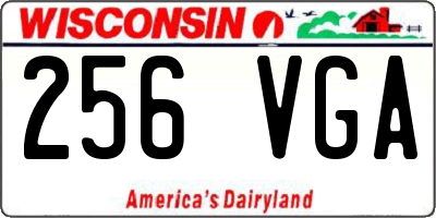 WI license plate 256VGA