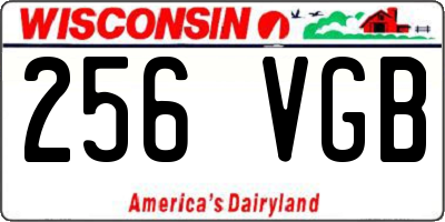WI license plate 256VGB