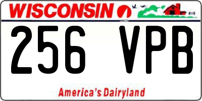 WI license plate 256VPB