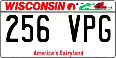 WI license plate 256VPG