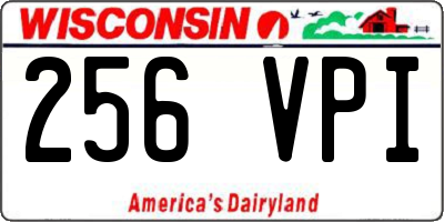 WI license plate 256VPI