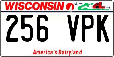 WI license plate 256VPK