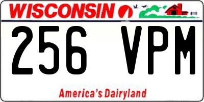 WI license plate 256VPM