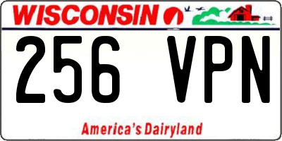 WI license plate 256VPN