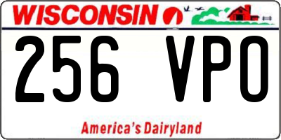 WI license plate 256VPO